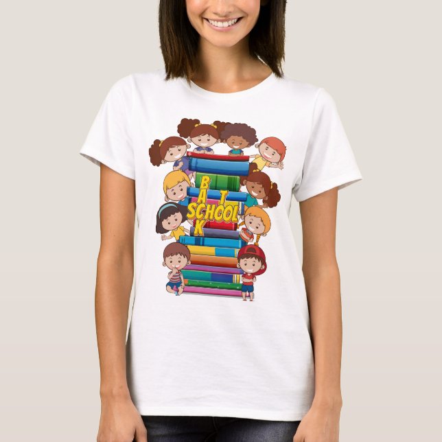 Zurück zu Schulkindern Lehrer T-Shirt (Vorderseite)