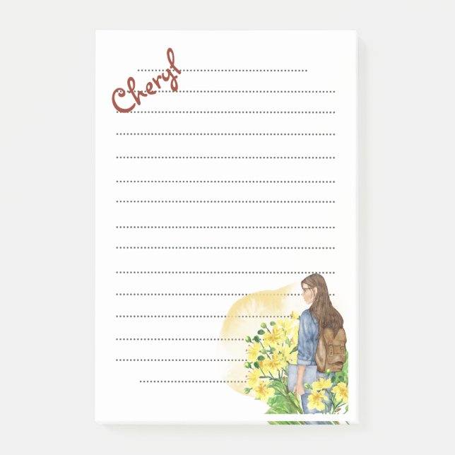 Zurück zu Schulmädchen Post-it-Notes Post-it Klebezettel (Vorderseite)