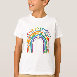 Zurück zu Schulmaterialien Regenbogen Lehrer Motiv T-Shirt