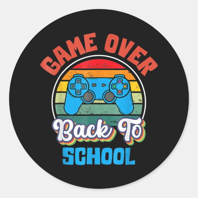 Zurück zu Schulspass Spiel über Lehrer Schüler Kon Runder Aufkleber (Vorderseite)