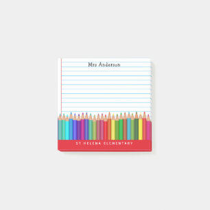 Zurück zu Schulstiften Eine Note von Lehrer Post-it Klebezettel