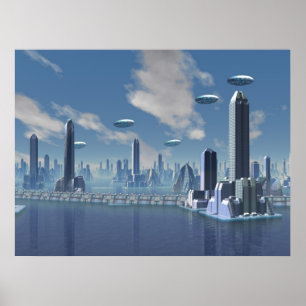Zurück Zuhause Scifi Art Print Poster