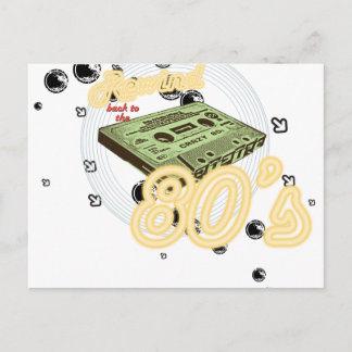 Zurück zum 80er postkarte