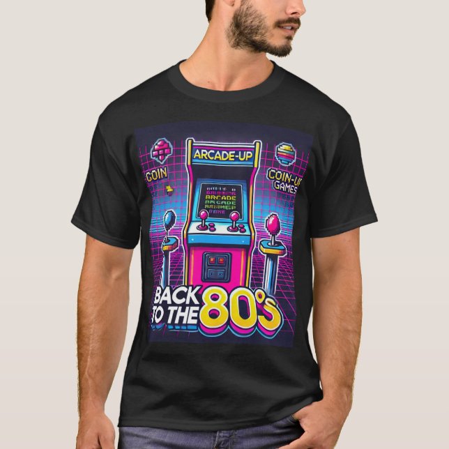Zurück zum 80er Retro Arcade Graphic T - Shirt (Vorderseite)