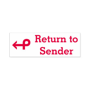"Zurück zum Absender" + Briefmarke aus Arrow-Kauts Permastempel
