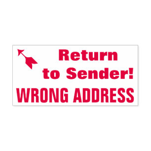 "Zurück zum Absender!" "FRONG ADDRESS" Briefmarke  Permastempel