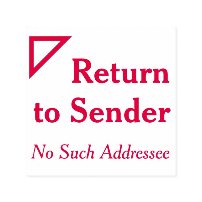 "Zurück zum Absender" Gummi-Briefmarke Permastempel (Design)