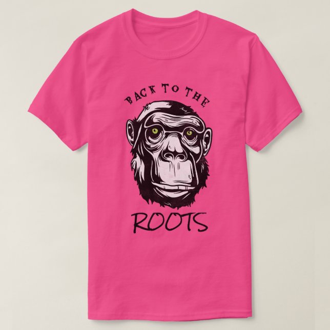 Zurück zum Affen-Primat der Evolution T-Shirt (Design vorne)