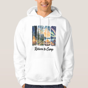 Zurück zum Camp Watercolor Camping Design – Hoodie