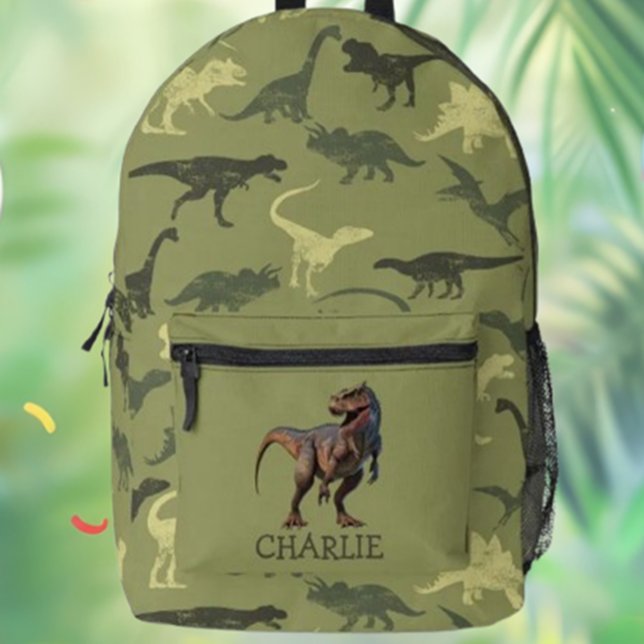 Zurück zum Dino-Thema gedruckter Rucksack (Prepare your little one for school with our adorable Dino-themed printed backpack!)