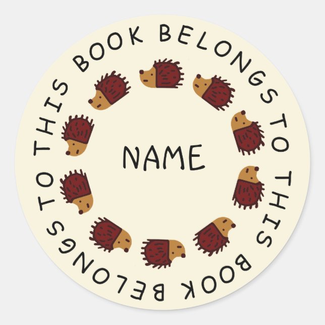 Zurück zum Igel in der Schule Runder Aufkleber (Vorderseite)