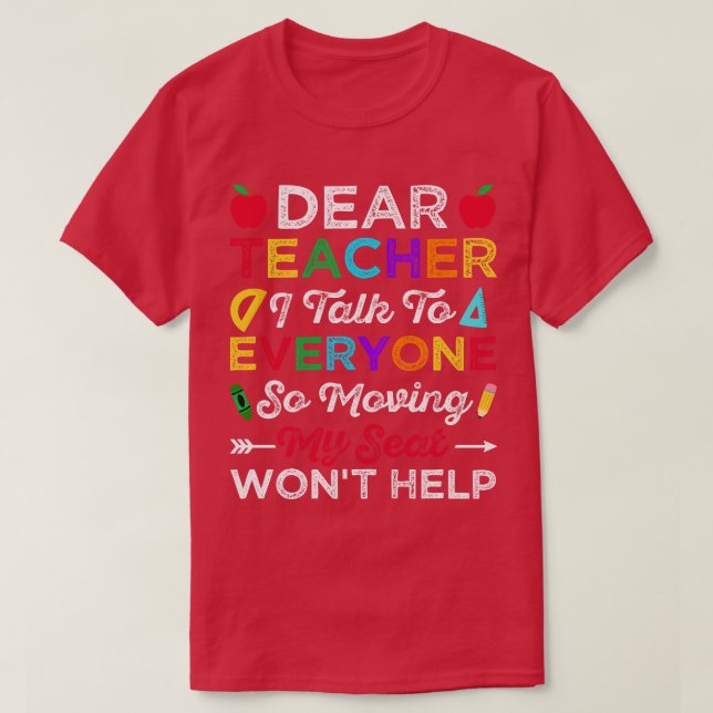 Zurück zum Lehrer, ich spreche mit allen so T-Shirt (Design vorne)