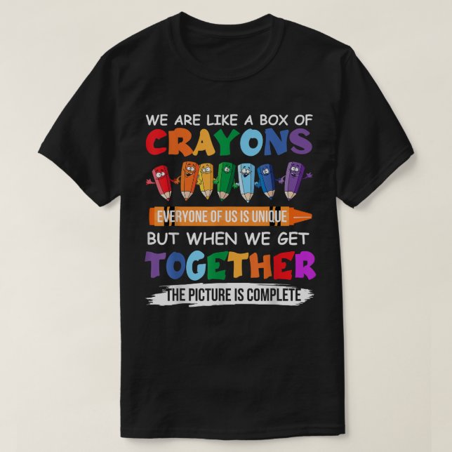 Zurück zum Lehrer sind wir wie eine Schachtel Cray T-Shirt (Design vorne)