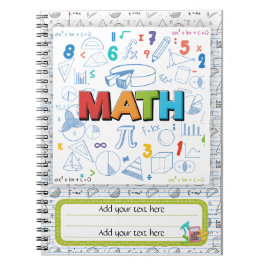 Zurück zum Mathematik-Notebook in der Schule Notizblock