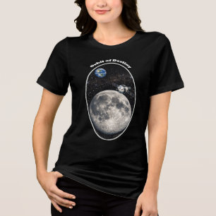 Zurück zum Mond mit Raumschiff und Erde URM Tri-Blend Shirt