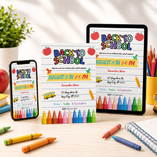 Zurück zum Party der Schule Einladung