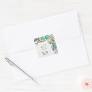 Zurück zum Party der Schule Quadratischer Aufkleber