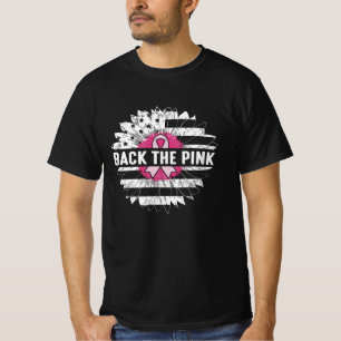Zurück zum rosa Sonnenblumen Brustkrebs-Bewusstsei T-Shirt