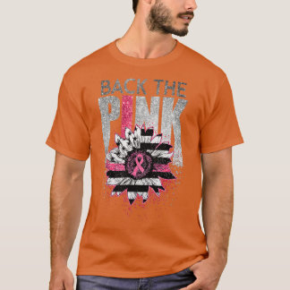 Zurück zum rosa Sonnenblumen-Flachbandkrebs T-Shirt