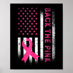 Zurück zum rosafarbenen amerikanischen Flaggenkreb Poster