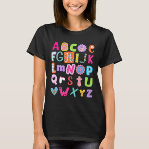Zurück zum Schulalphabet ABCs Erster Schultag T T-Shirt