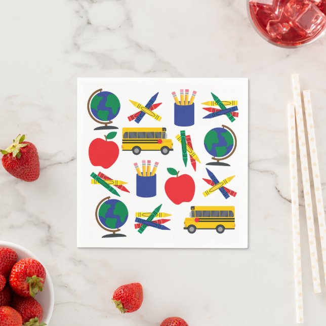 Zurück zum Schulbuch Napkins Serviette (Beispiel)