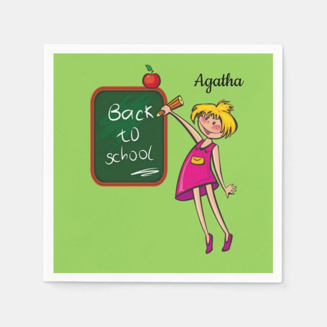Zurück zum Schulbuch Napkins Serviette (Vorderseite)