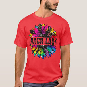 Zurück zum Schulessen Lady Sunflower Leopard Krawa T-Shirt
