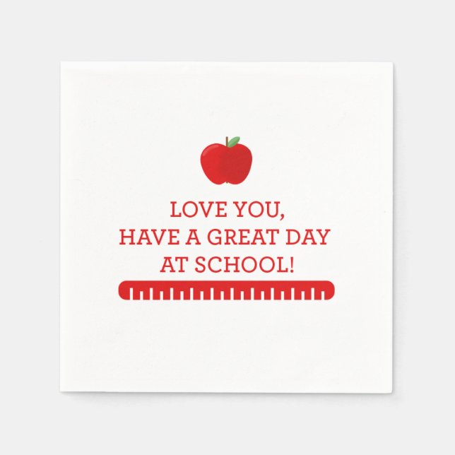 Zurück zum Schulessen Napkin Serviette (Vorderseite)