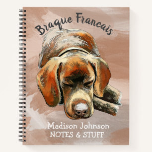 Zurück zum Schulheft Braque Francais Spaniel Notizbuch