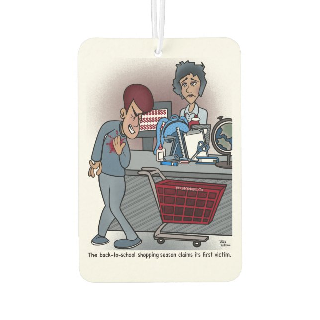 Zurück zum Schulkauf Air Freshener Autolufterfrischer (Rückseite)