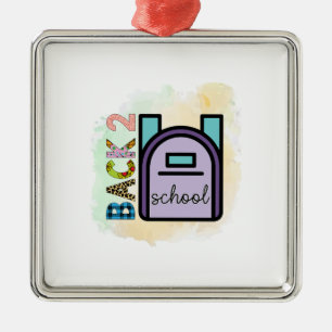 Zurück zum Schullehrer Ornament Aus Metall