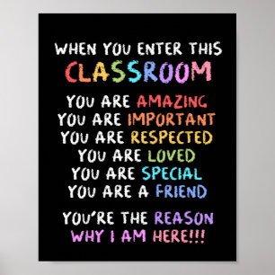 Zurück zum Schullehrer, wenn er das hier betritt Poster