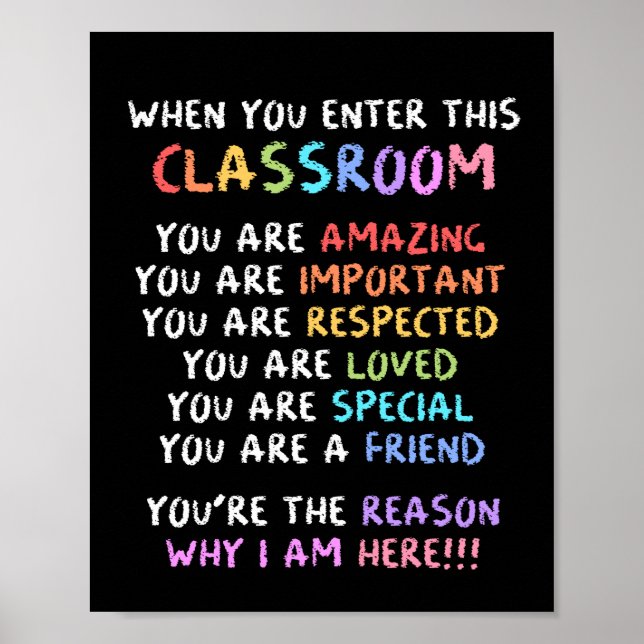 Zurück zum Schullehrer, wenn er das hier betritt Poster (Vorne)