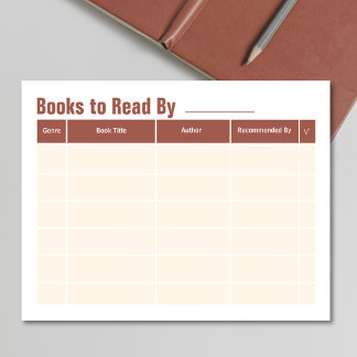 Zurück zum Schullesezubehör Buchklub Notizblock