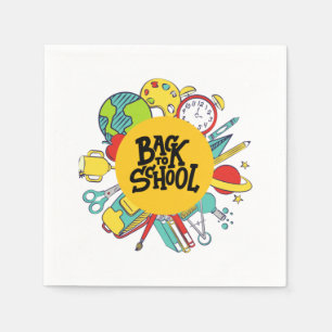 Zurück zum Schultag Funny gifts Geschenke für Kind Serviette