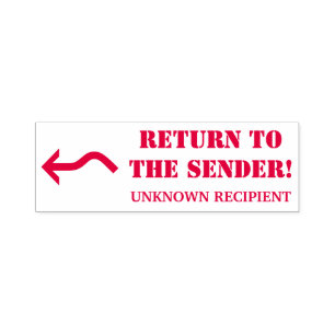 "Zurück zum Sender!" "UNBEKANNTER EMPFÄNGER" Permastempel