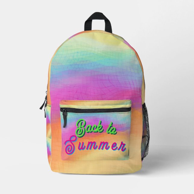 Zurück zum Sommer Bedruckter Rucksack (Vorderseite)