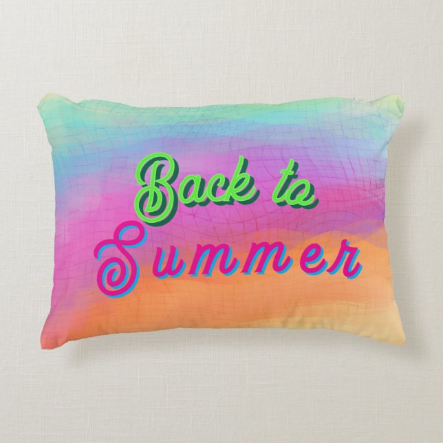 Zurück zum Sommer Dekokissen (Vorderseite)