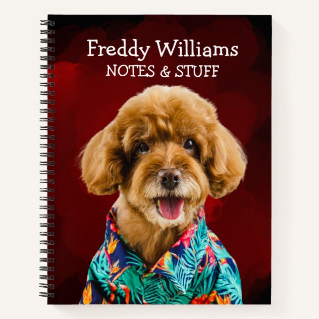Zurück zum Spielzeug-Poodle-Notebook Notizbuch (Vorderseite)