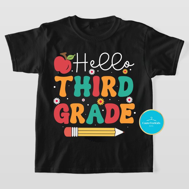 Zurück zum T-Shirt in der Schule | Hello Third Gra (Von Creator hochgeladen)