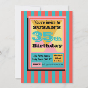 Zurück zum Thema der 90er Jahre im Party 1990 Einladung