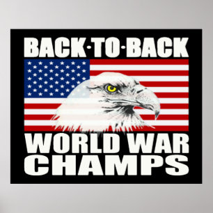 Zurück zum Weltkrieg Champs Eagle Poster - Groß