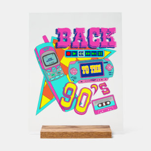 Zurück zur 90er Neon Arcade Acrylschild
