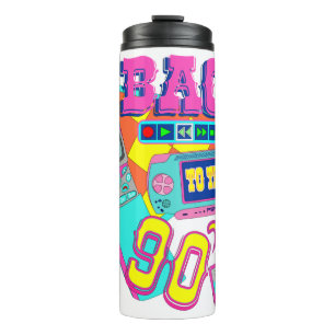 Zurück zur 90er Neon-Arcade Thermosbecher