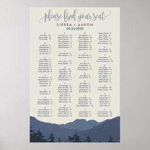 Zurück zur Alphabet-Seekarte der Berge Poster