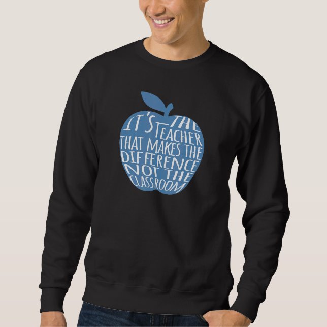 Zurück zur Apple-Lehrerin Sweatshirt (Vorderseite)