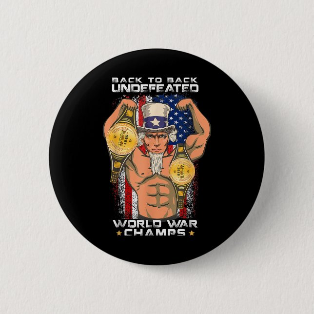 Zurück zur Besiegung des Weltkriegs Uncle Sam Button (Vorderseite)
