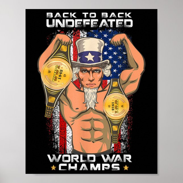 Zurück zur Besiegung des Weltkriegs Uncle Sam Poster (Vorne)