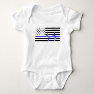Zurück zur blauen amerikanischen Flagge Baby Strampler